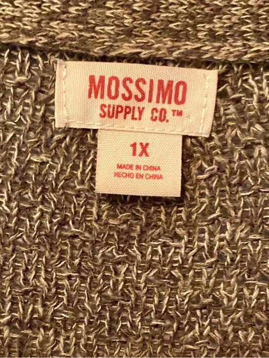 Cozy Open-Front Women's Sweater Cardigan - Green Gray Mix - Picture 4 of 4